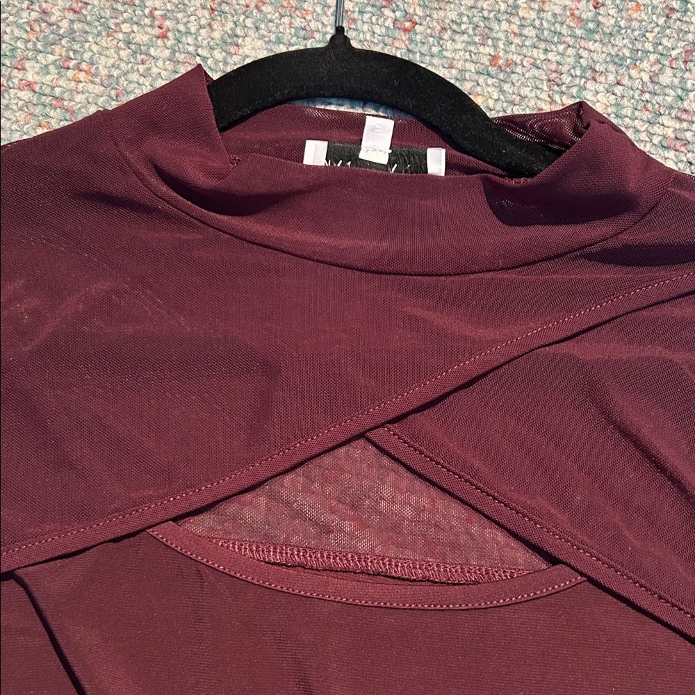Women's Long Sleeve Top - Deep Purple - Picture 9 of 9
